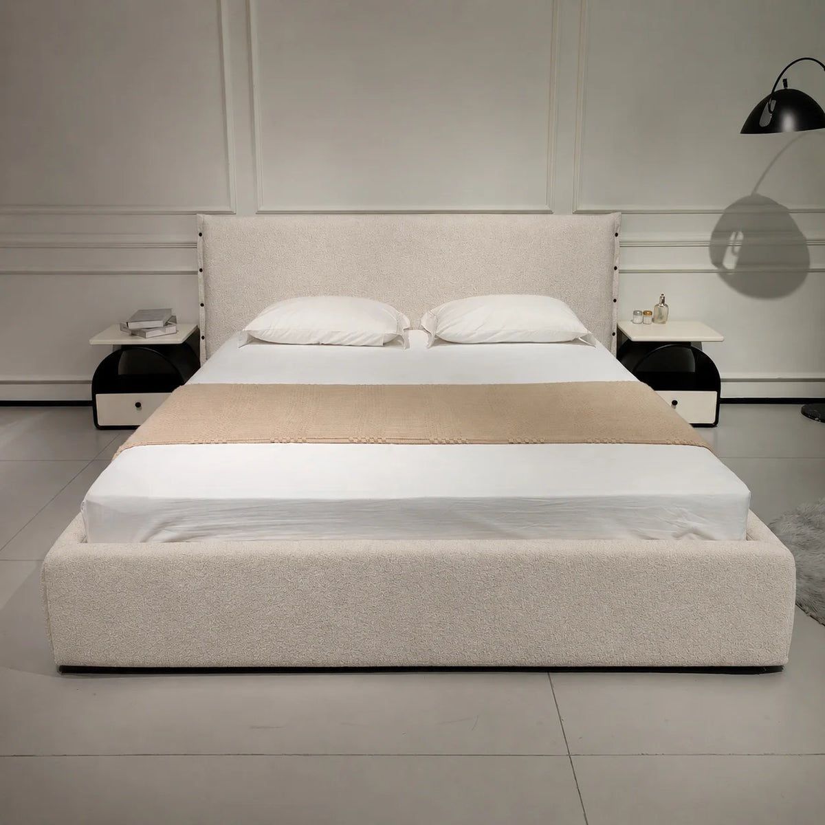 Custom Bed Frame Cover — Luna · Soft Linen