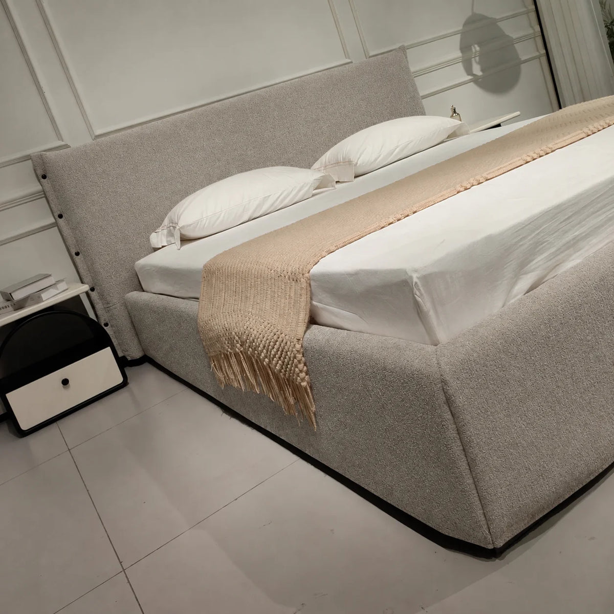 Custom Bed Frame Cover — Luna · Urban Taupe
