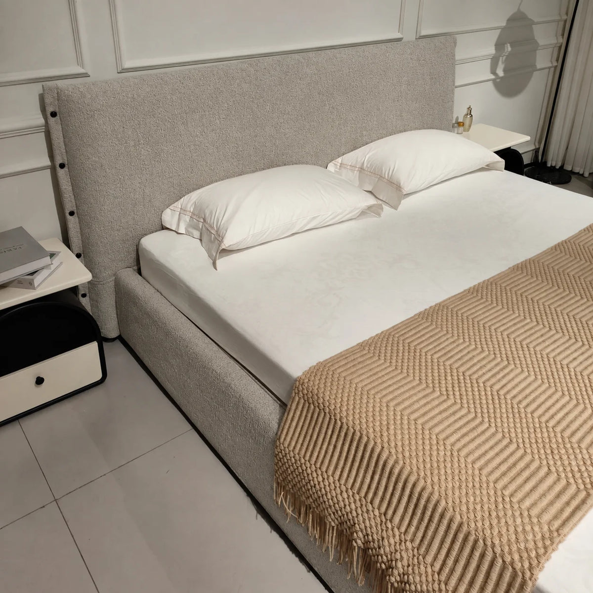 Custom Bed Frame Cover — Luna · Urban Taupe
