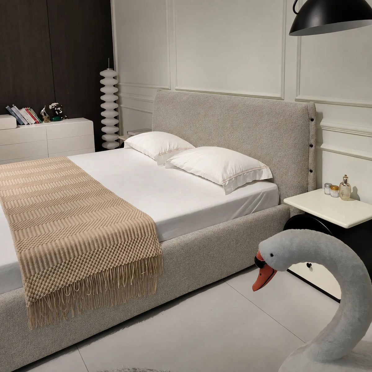 Custom Bed Frame Cover — Luna · Urban Taupe