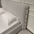 Custom Bed Frame Cover — Luna · Warm Greystone