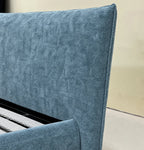 Custom Bed Frame Cover — Mistveil WX818 · Blue Iris