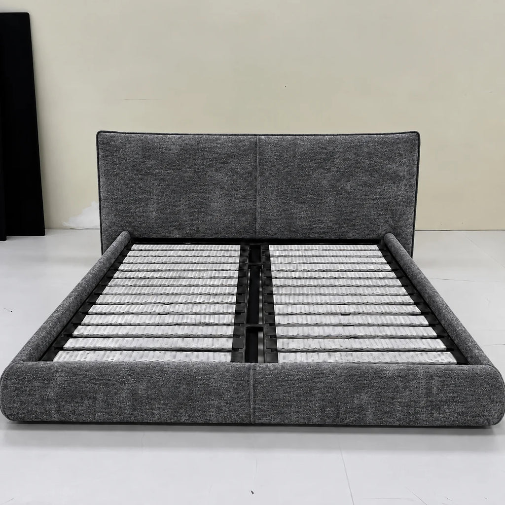 Custom Bed Frame Cover — Mistveil WX818 · Graphite Shadow