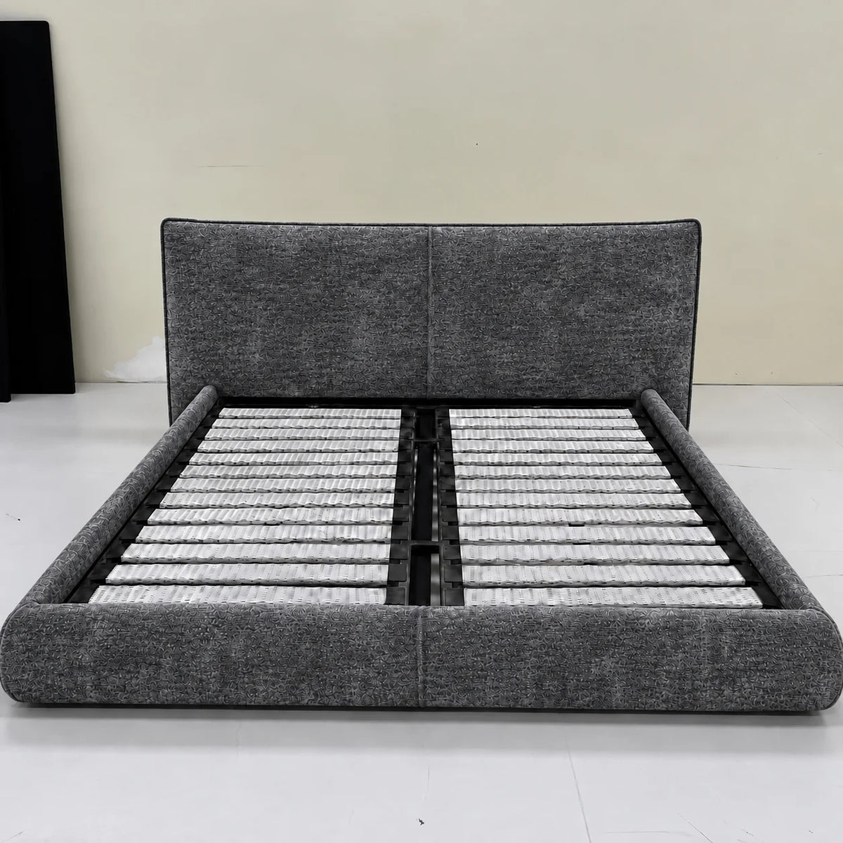Custom Bed Frame Cover — Mistveil WX818 · Graphite Shadow