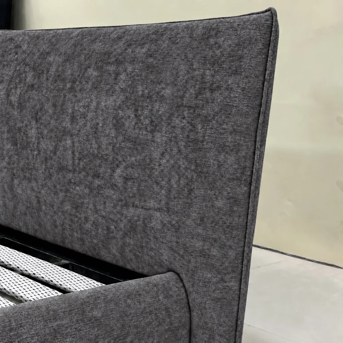 Custom Bed Frame Cover — Mistveil WX818 · Graphite Shadow