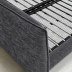 Custom Bed Frame Cover — Mistveil WX818 · Graphite Shadow
