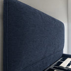 Custom Bed Frame Cover — Mistveil WX818 · Midnight Navy