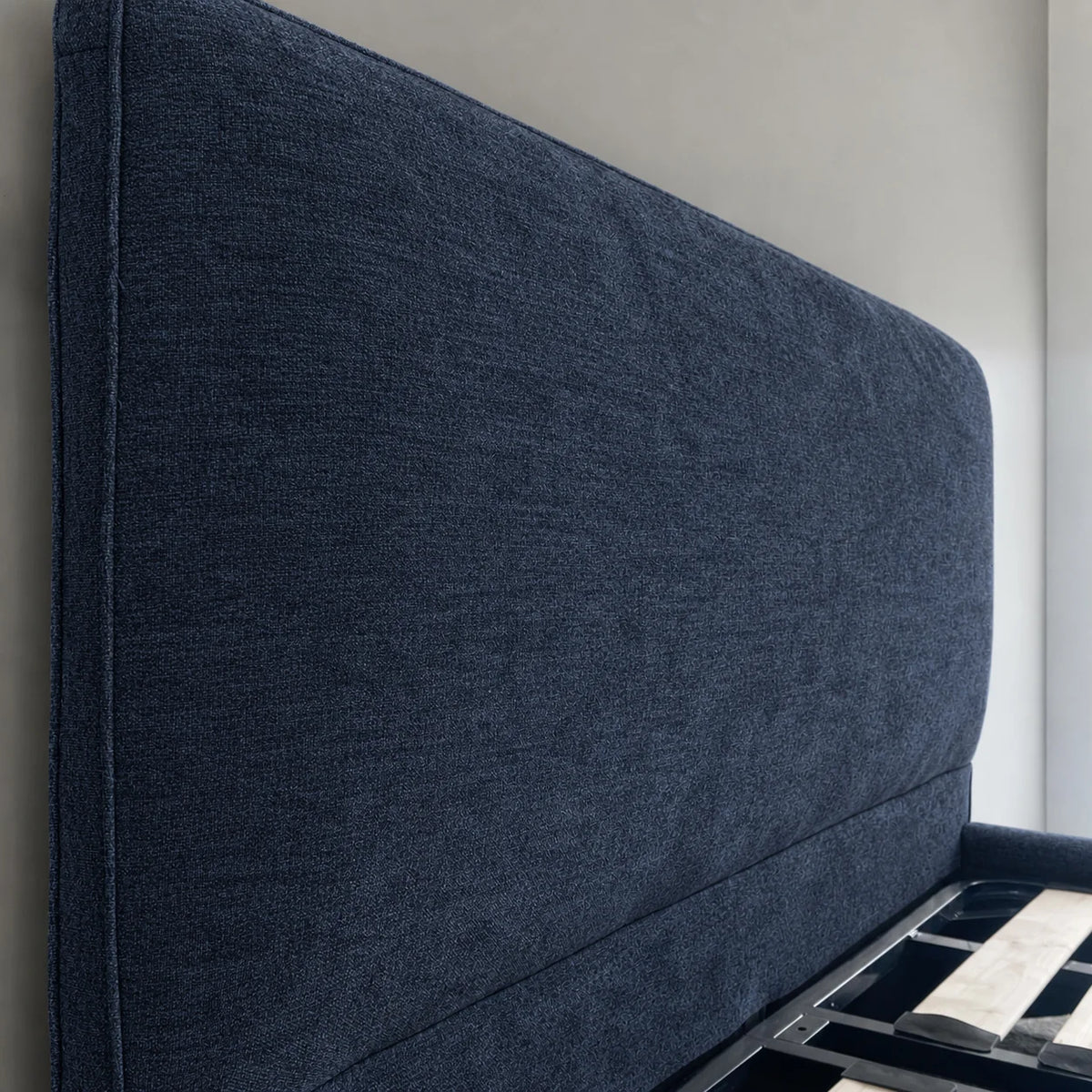 Custom Bed Frame Cover — Mistveil WX818 · Midnight Navy