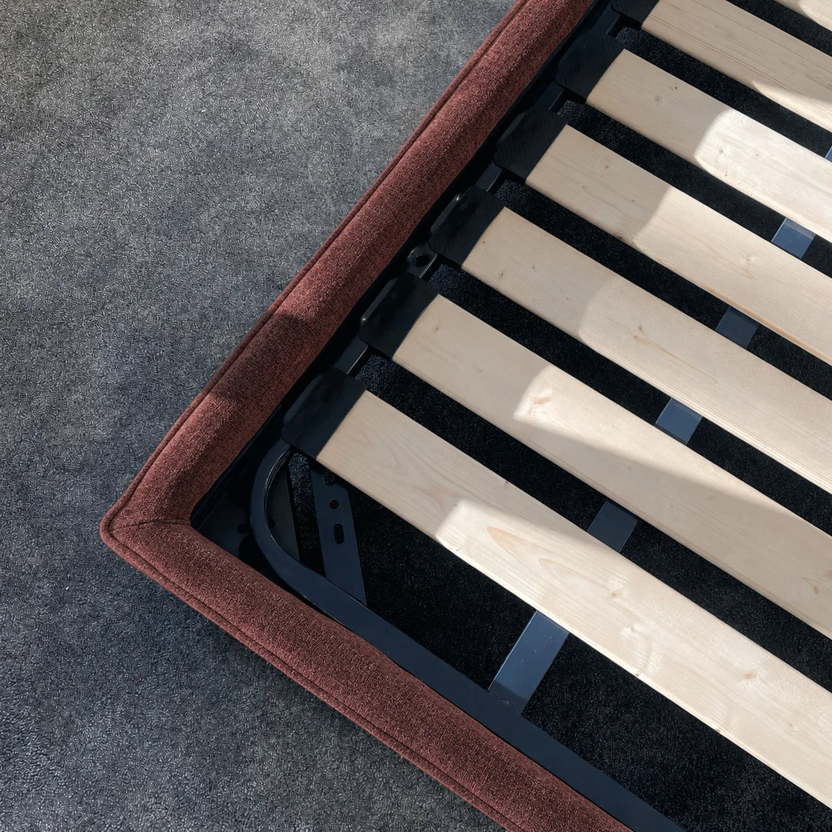Custom Bed Frame Cover — Mistveil WX818 · Vintage Wine