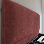Custom Bed Frame Cover — Mistveil WX818 · Vintage Wine