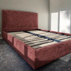 Custom Bed Frame Cover — Mistveil WX818 · Vintage Wine