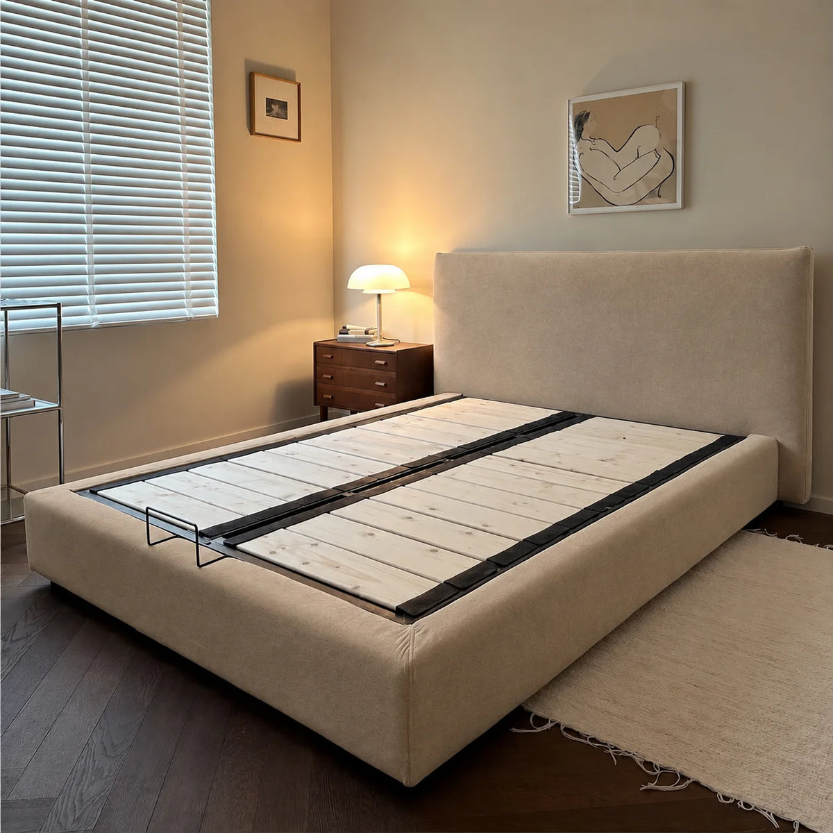 Custom Bed Frame Cover — Performance HH200 · Champagne Beige