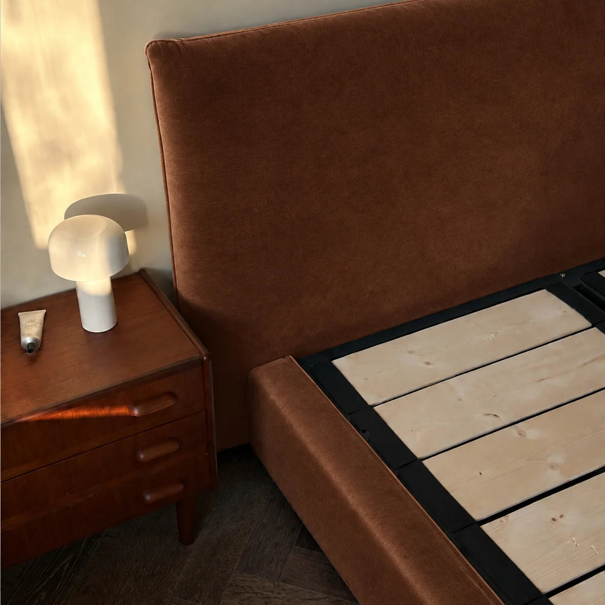 Custom Bed Frame Cover — Performance HH200 · Cinnamon