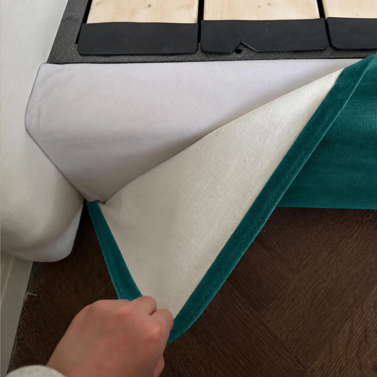 Custom Bed Frame Cover — Performance HH200 · Forest Green