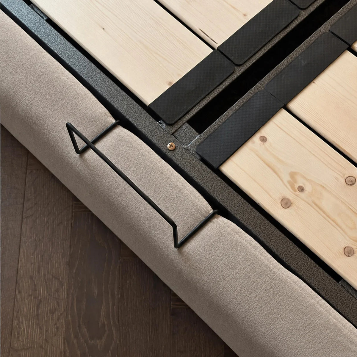 Custom Bed Frame Cover — Performance HH200 · Greige
