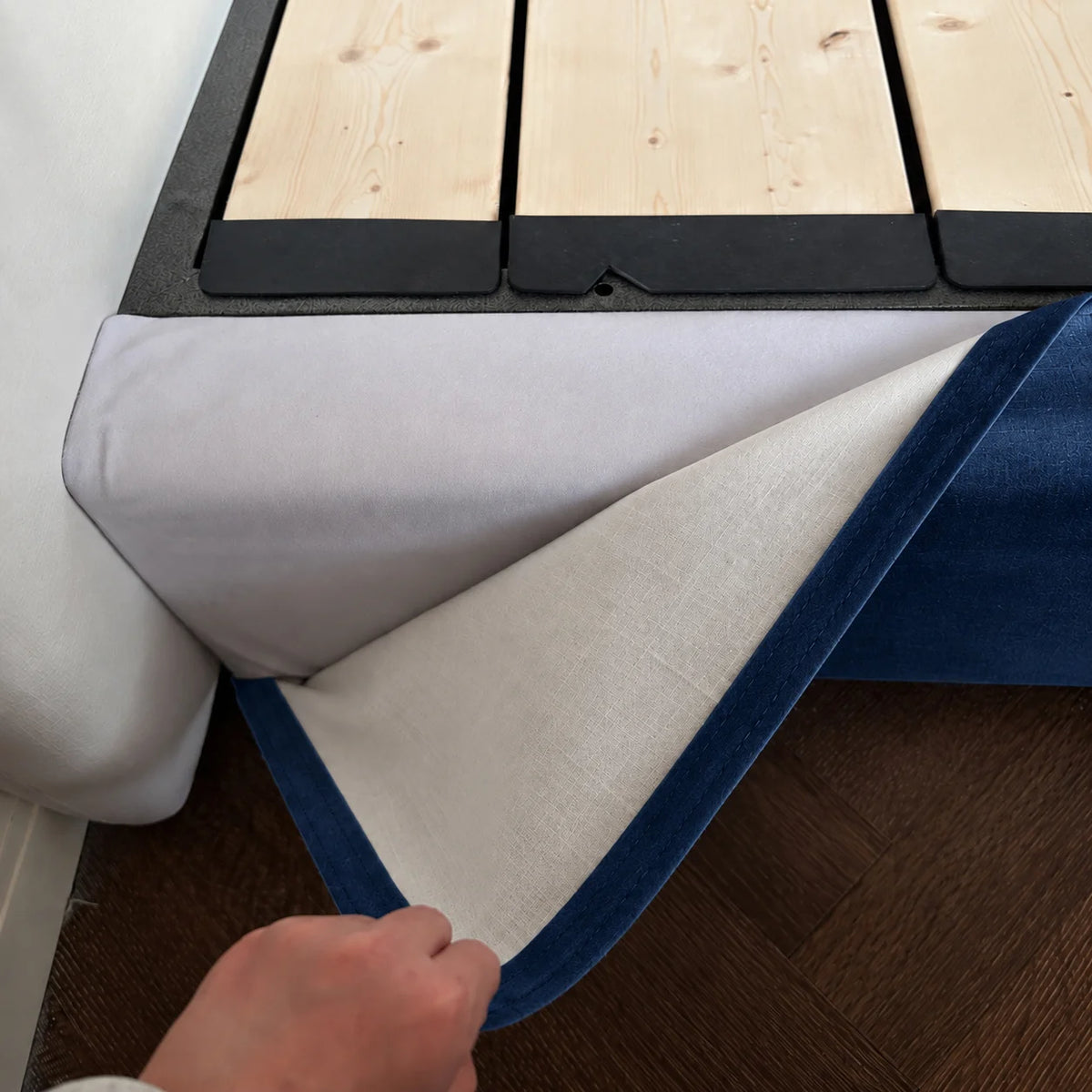 Custom Bed Frame Cover — Performance HH200 · Luxury Navy
