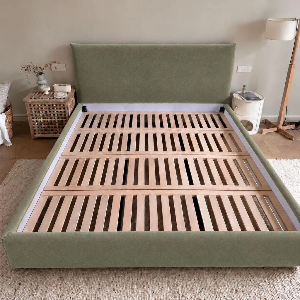 Custom Bed Frame Cover — Performance HH200 · Muted Sage Olive