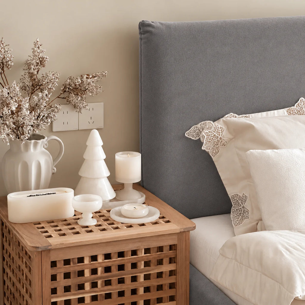 Custom Bed Frame Cover — Performance HH200 · Neutral Smoke Gray