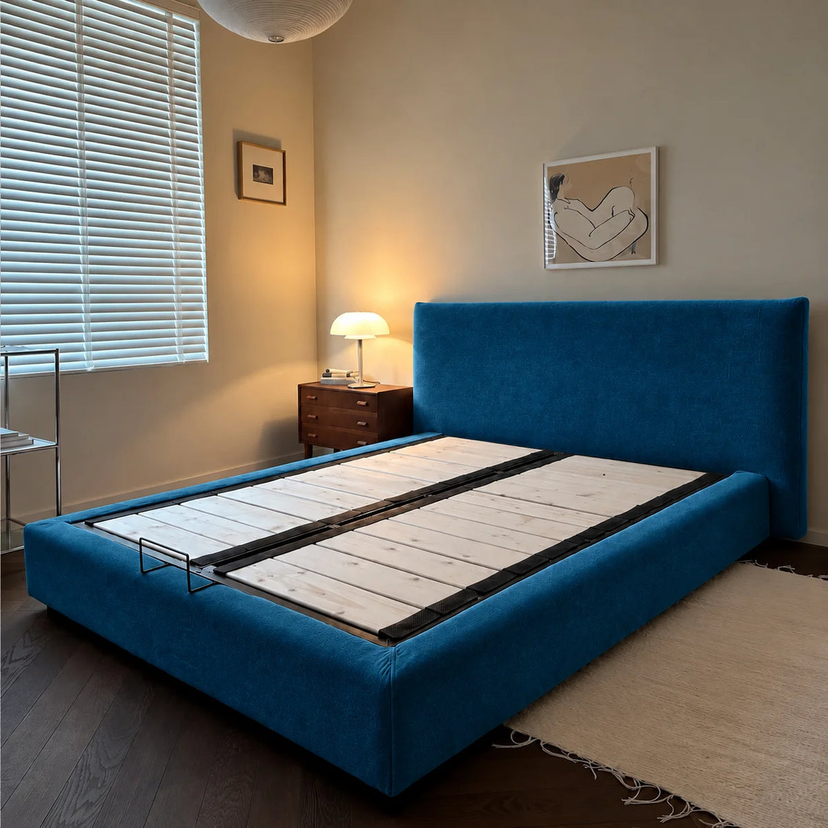 Custom Bed Frame Cover — Performance HH200 · Royal Blue