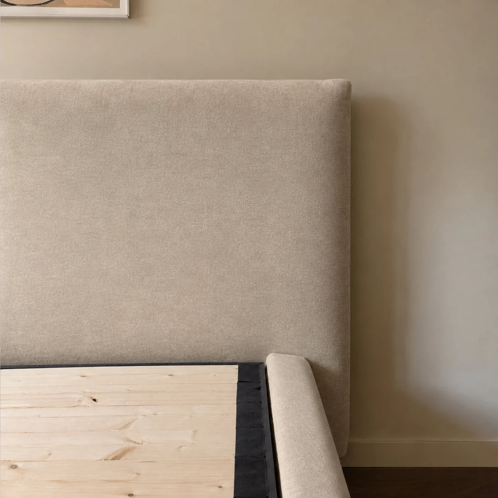 Custom Bed Frame Cover — Performance HH200 · Sandstone