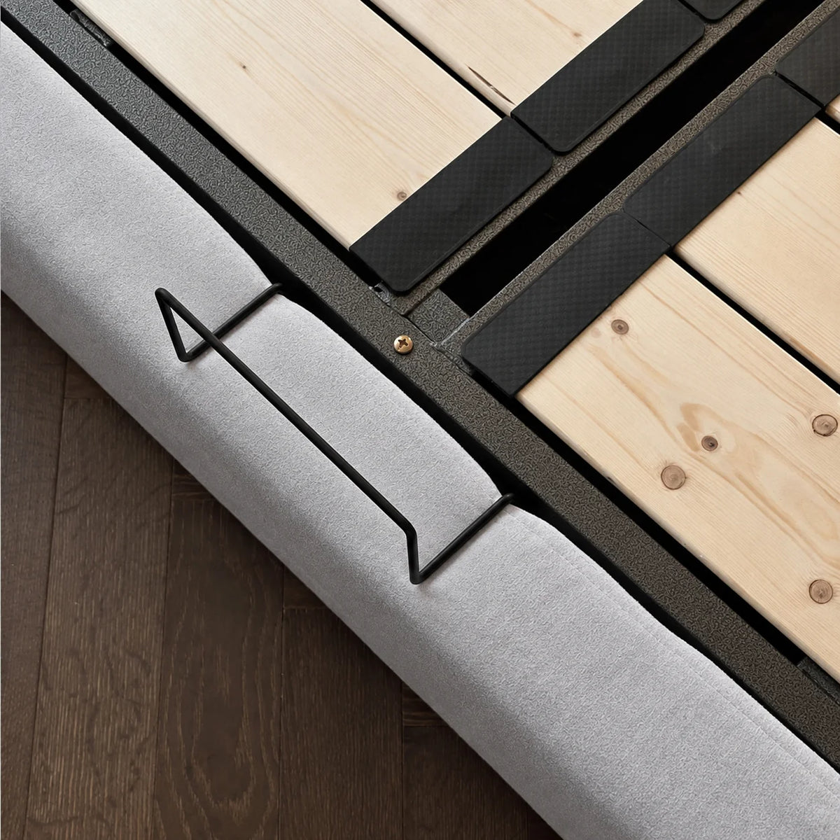 Custom Bed Frame Cover — Performance HH200 · Soft Silver Gray