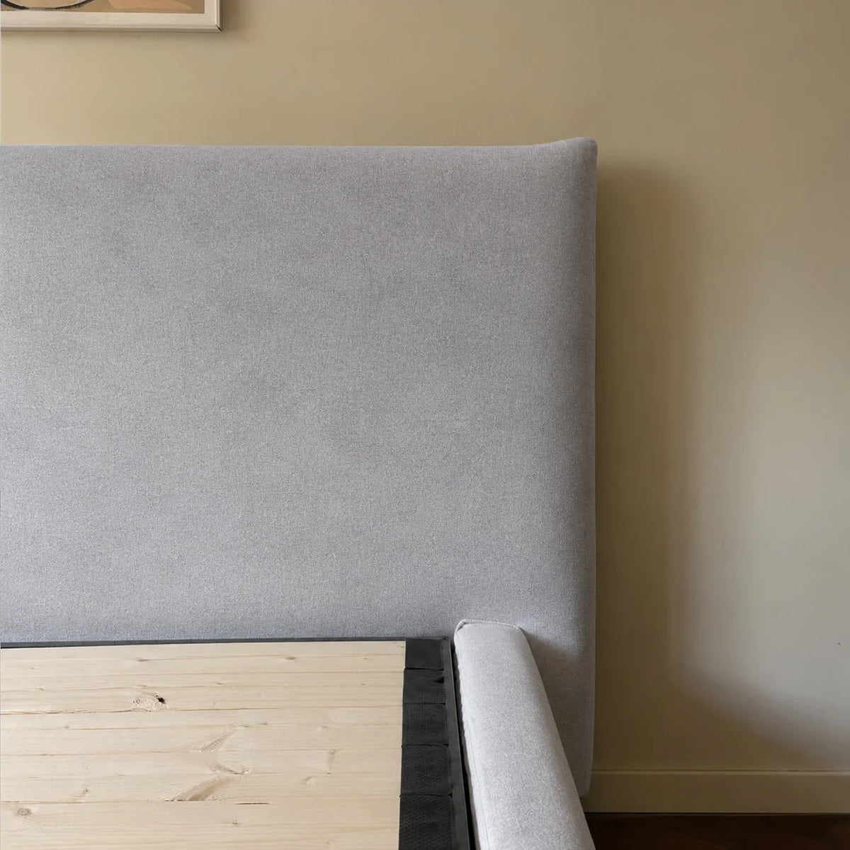 Custom Bed Frame Cover — Performance HH200 · Soft Silver Gray