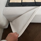 Custom Bed Frame Cover — Performance HH200 · Soft Warm Ivory White