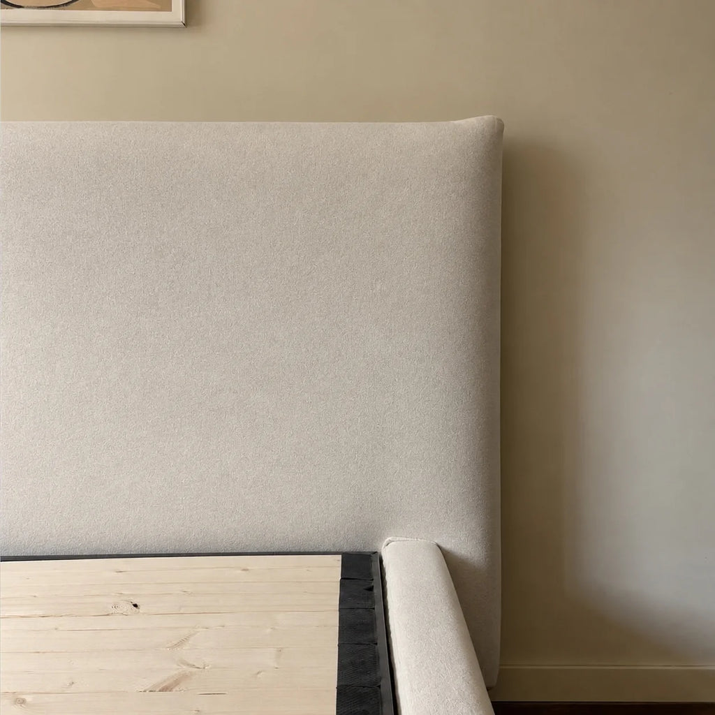 Custom Bed Frame Cover — Performance HH200 · Soft Warm Ivory White