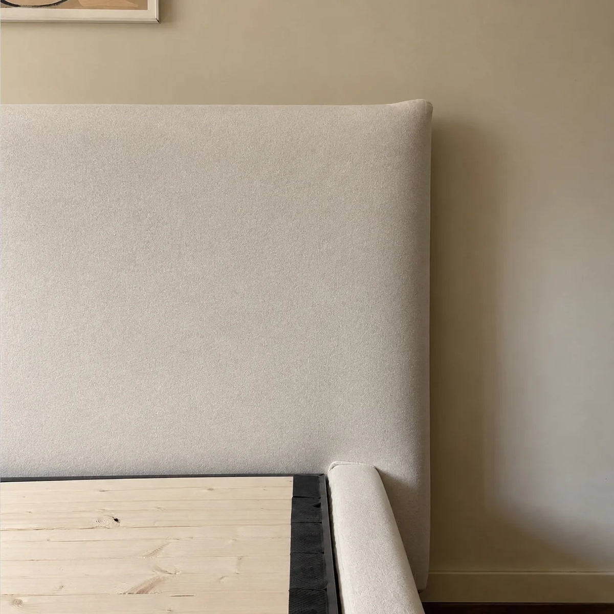 Custom Bed Frame Cover — Performance HH200 · Soft Warm Ivory White