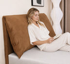 Custom Headboard Cover with Oversized Cushions