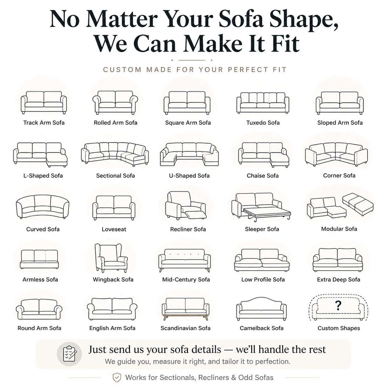 Custom Slipcover Sofas & Couches