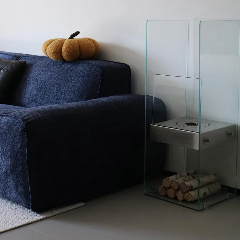 Custom Sofa Slipcover — Blossom · Midnight Admiral