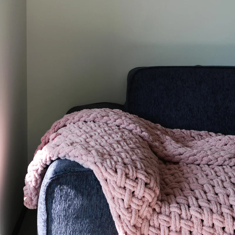 Custom Sofa Slipcover — Blossom · Midnight Admiral