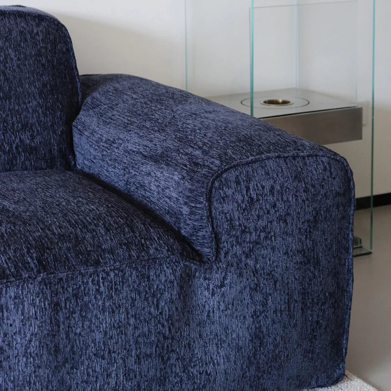Custom Sofa Slipcover — Blossom · Midnight Admiral