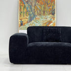Custom Sofa Slipcover — Blossom · Onyx Noir