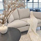 Custom Sofa Slipcover — Marlowe Linen-Blend 625 · Cream
