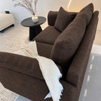 Custom Sofa Slipcover — Marlowe Linen-Blend 625 · Dark Brown