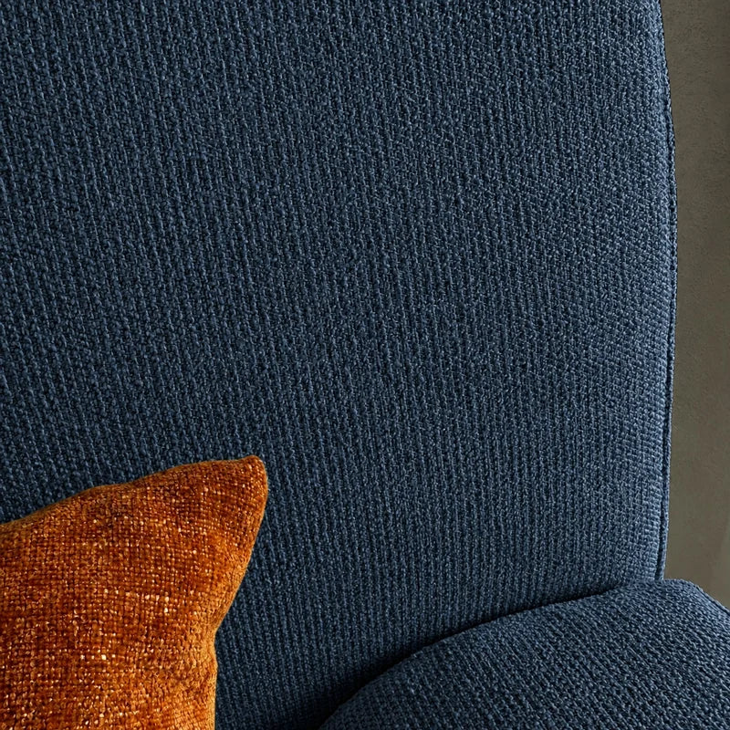 Custom Sofa Slipcover — Marlowe Linen-Blend 625 · Indigo Denim