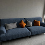 Custom Sofa Slipcover — Marlowe Linen-Blend 625 · Indigo Denim