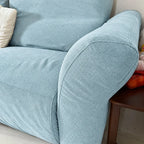 Custom Sofa Slipcover — Marlowe Linen-Blend 625 · Light Blue