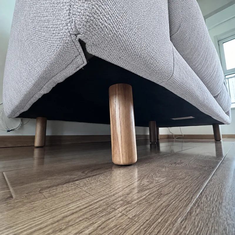 Custom Sofa Slipcover — Marlowe Linen-Blend 625 · Light Gray