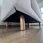 Custom Sofa Slipcover — Marlowe Linen-Blend 625 · Light Gray