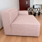 Custom Sofa Slipcover — Marlowe Linen-Blend 625 · Light Pink