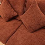 Custom Sofa Slipcover — Marlowe Linen-Blend 625 · Reddish Brown