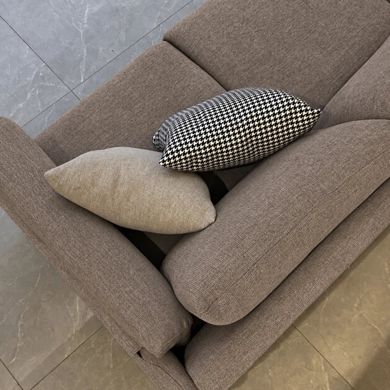 Custom Sofa Slipcover — Marlowe Linen-Blend 625 · Velour Latte