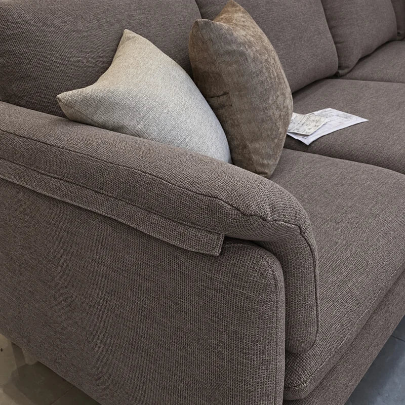 Custom Sofa Slipcover — Marlowe Linen-Blend 625 · Velour Latte
