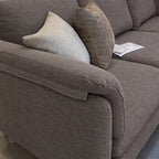 Custom Sofa Slipcover — Marlowe Linen-Blend 625 · Velour Latte