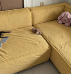 Custom Sofa Slipcover — Marlowe Linen-Blend 625 · Yellow