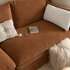 Custom Sofa Slipcover — Performance HH200 · Chestnut Brown