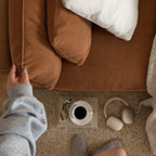 Custom Sofa Slipcover — Performance HH200 · Chestnut Brown
